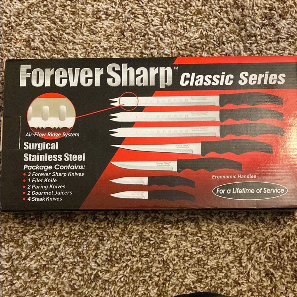 Forever Sharp Classic Series Kitchen Knife Set -Brand New